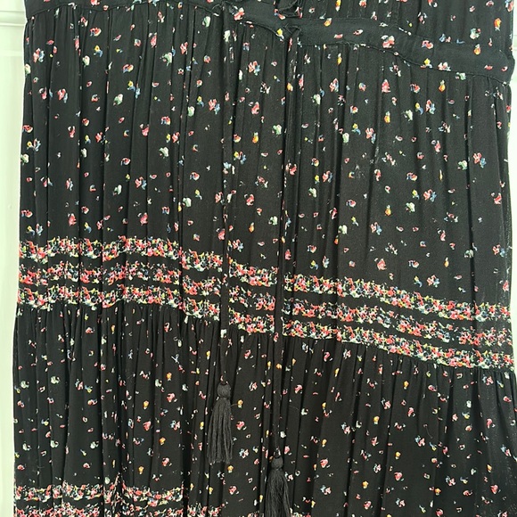Free People Black Floral Midi Dress - Picture 3 of 3